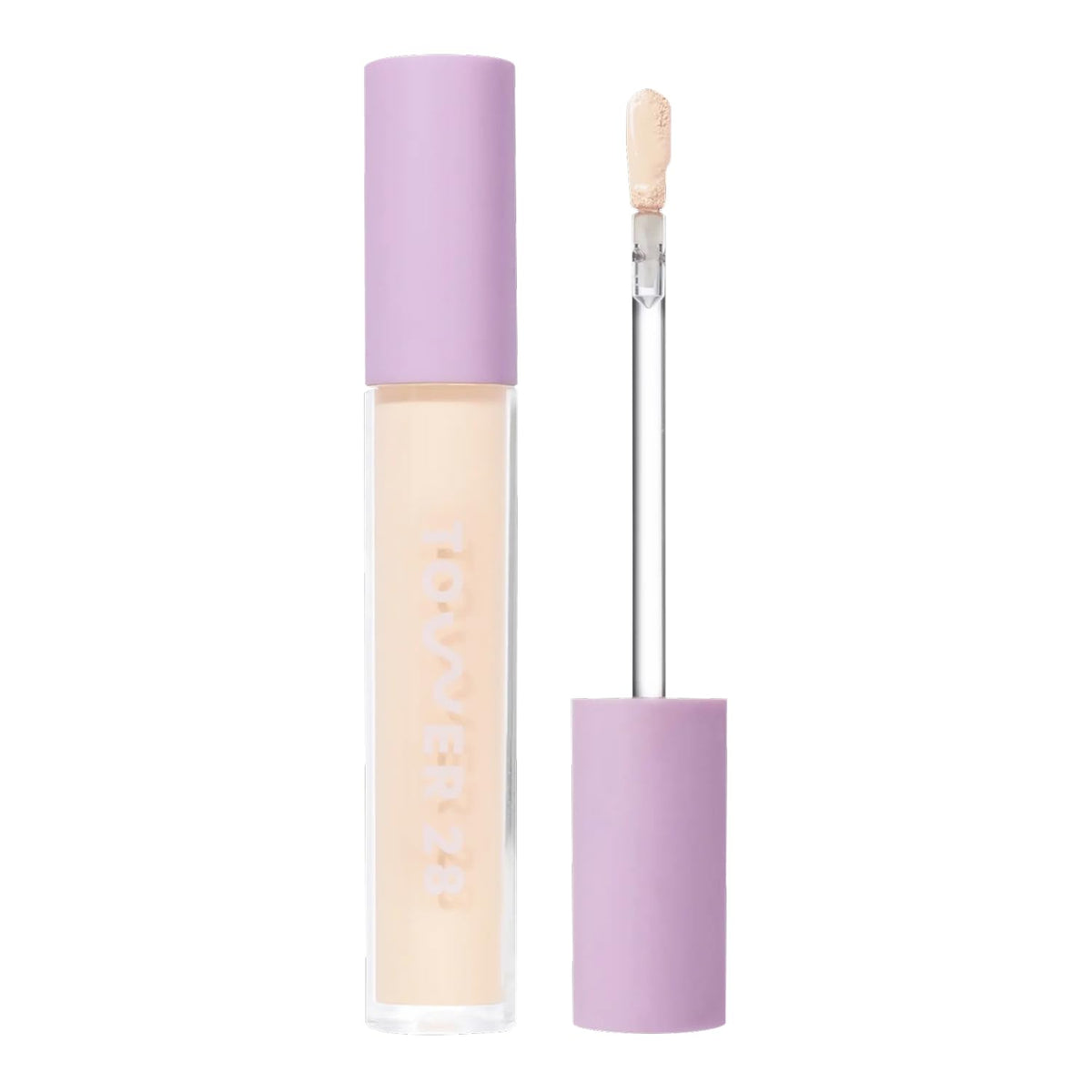 Tower 28 front packaging of Swipe Serum Concealer shows shade and benefit
