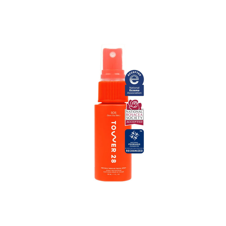 Tower 28 front packaging showing 1 oz bottle and benefits