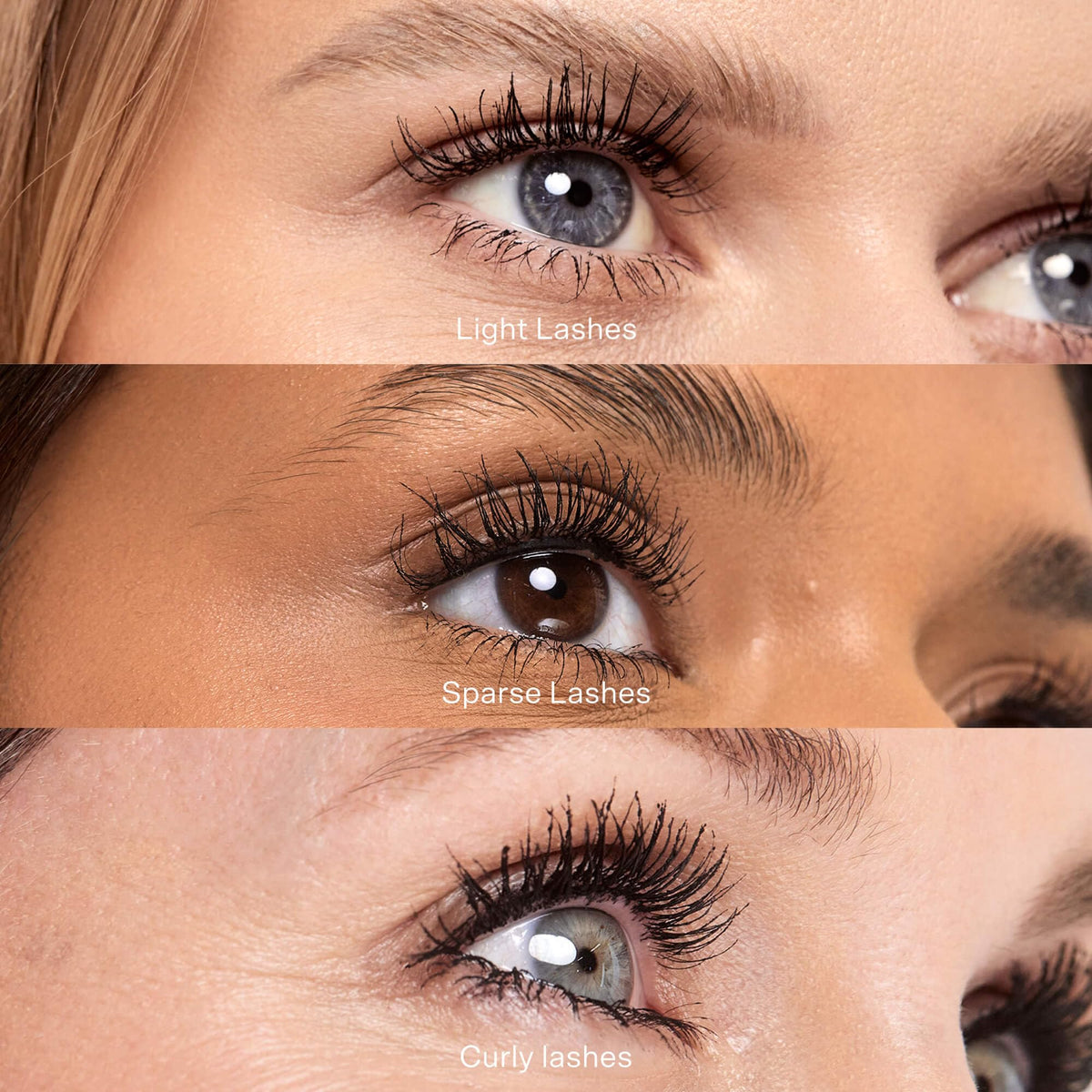 Tower 28 MakeWaves wand close-up with triple-wave bands for precise lash separation