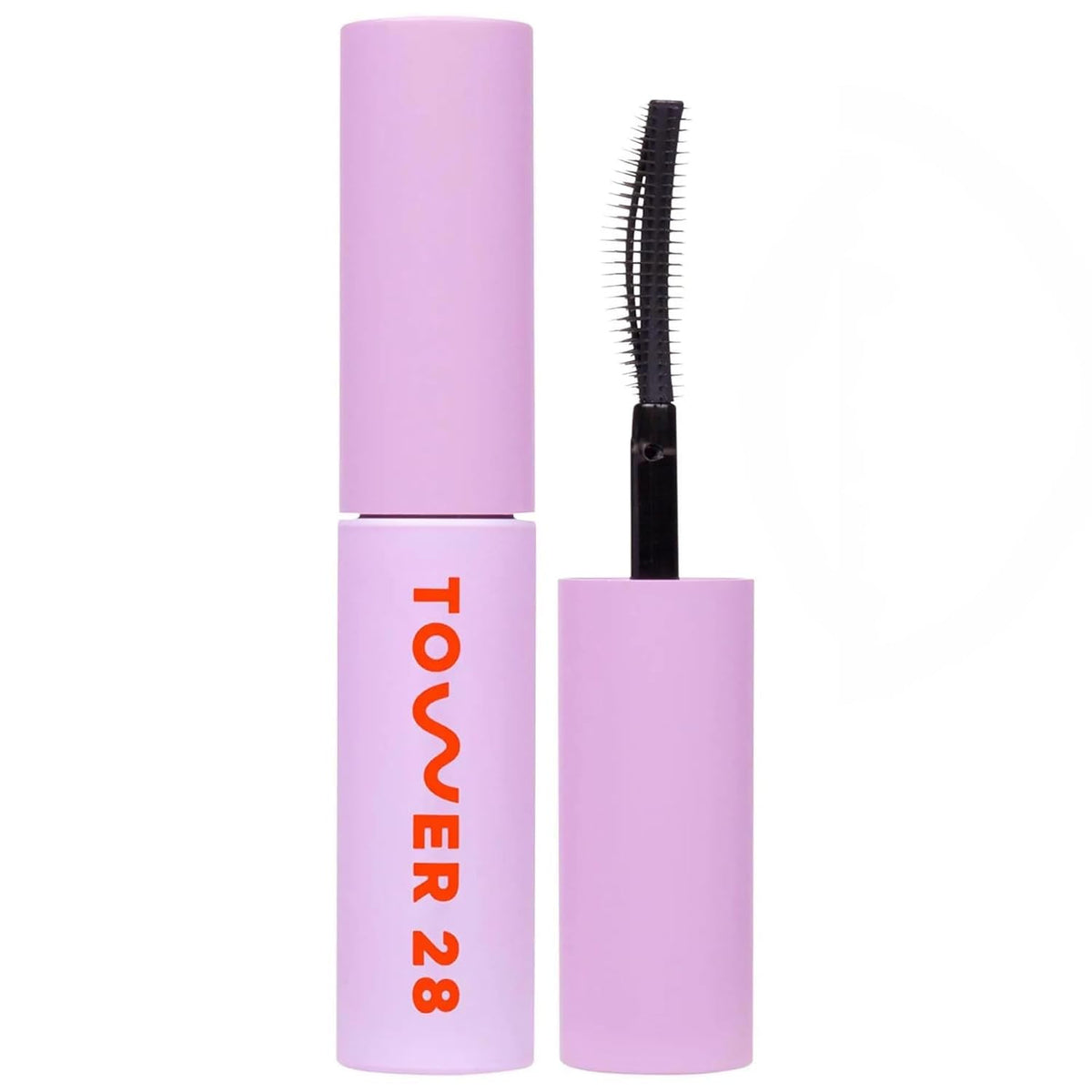 Tower 28 front packaging showing compact mascara and recyclable tube benefits