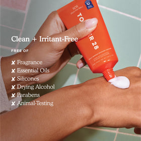 Tower 28 label showing key ingredients for hyaluronic and ceramide support