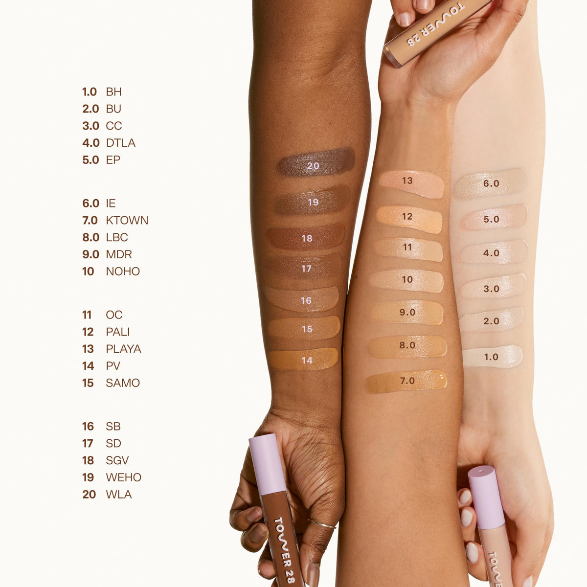 Tower 28 applicator close-up demonstrating easy serum glide