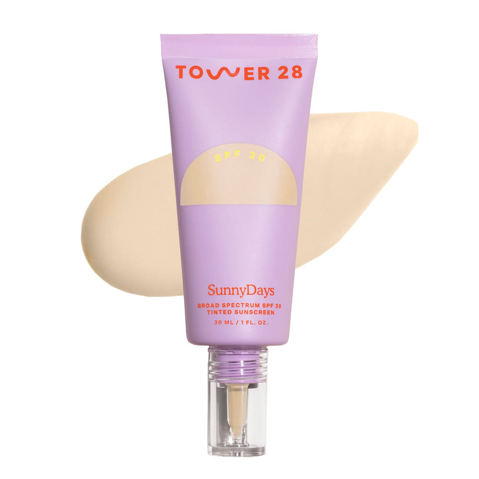 Tower 28 SunnyDays front packaging showing SPF 30 and shade