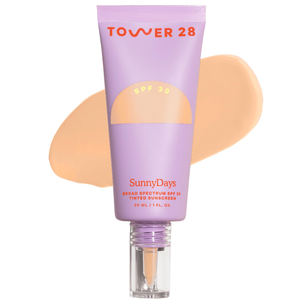Tower 28 SunnyDays front packaging showing shade and SPF benefit