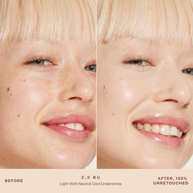 Close-up of creamy concealer texture, shows hydrating smooth finish