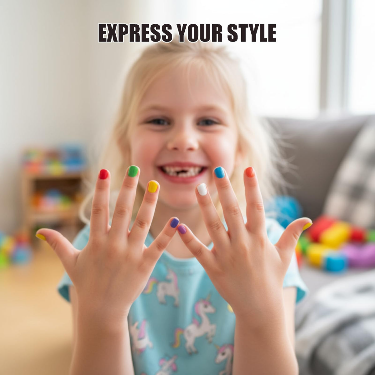 Townley Girl child applying polish demonstrating simple use