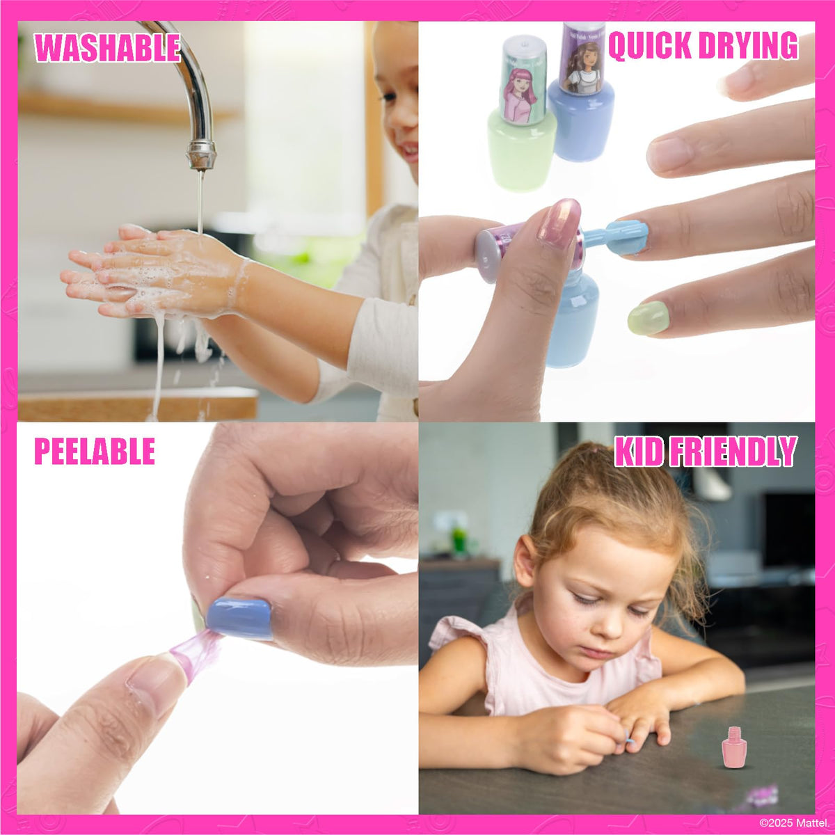 Townley Girl Barbie brush close-up highlighting easy-to-use applicator