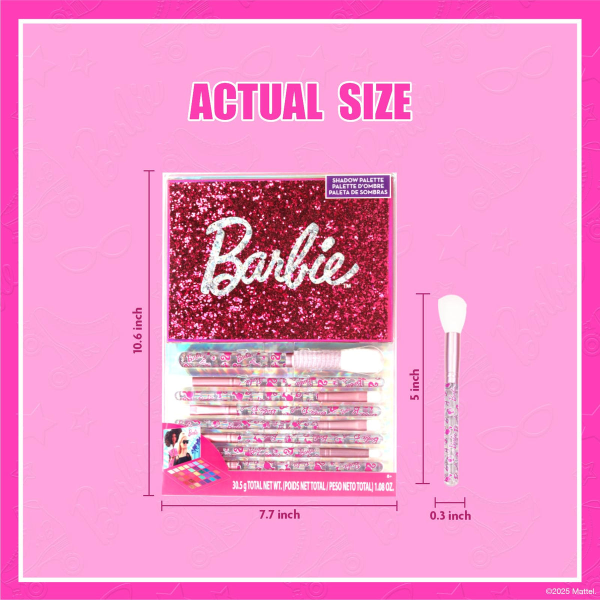 Townley Girl Barbie swatch array on arm showing true-to-pan color payoff for mix-and-match looks