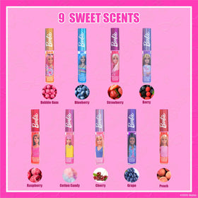 Townley Girl nine lip glosses arranged flatlay showing variety and play value