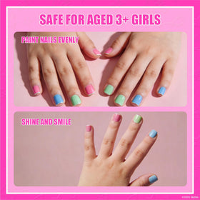 Townley Girl Barbie peeled polish on a fingernail showing easy removal
