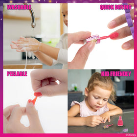 Townley Girl brush applying color swatch showcasing smooth, fast-dry finish