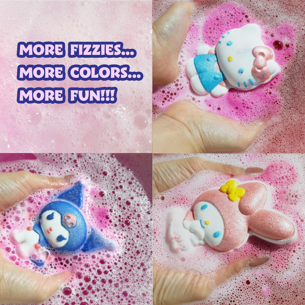 Townley Girl close-up of bath bomb texture, shows gentle ingredients