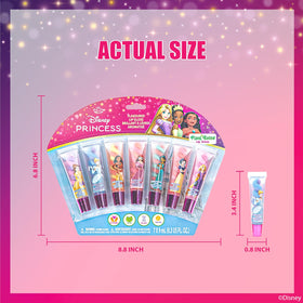 Townley Girl gloss held in hand to show scale, small tubes ideal for party favors and travel