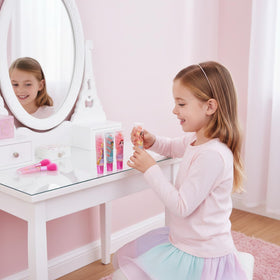 Townley Girl label close-up listing plant-based oils and waxes, highlights gentle ingredient choices