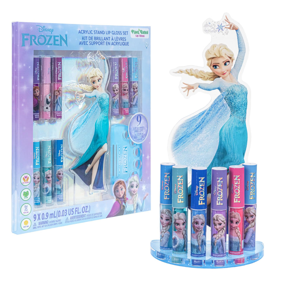 Townley Girl Elsa set front packaging showing tubes and stand for organized display