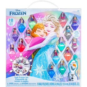 Townley Girl boxed Frozen nail kit front view showing colorful bottles and accessories for easy gifting