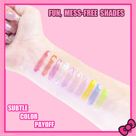 Townley Girl flavor labels and tube colors lined up — quick flavor recognition for kids