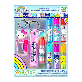 Townley Girl front packaging showing seven colorful lip balms and branding benefit portability