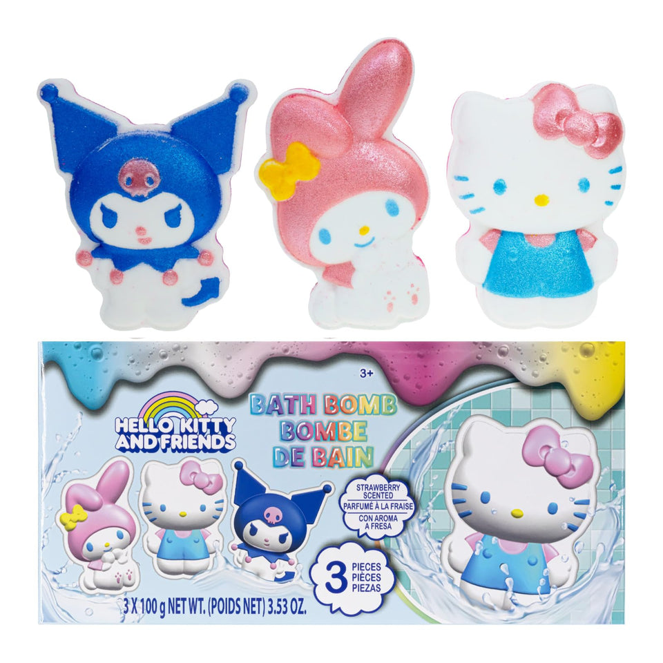 Townley Girl front packaging showing three colorful bath bombs, playful appeal
