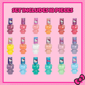 Townley Girl open bottles lined up showing polish shades and easy-access caps for play