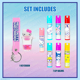 Townley Girl seven tubes arranged to display flavors and character designs for collectibility