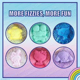 Townley Girl Keroppi character bath bomb detail showing texture and color fun