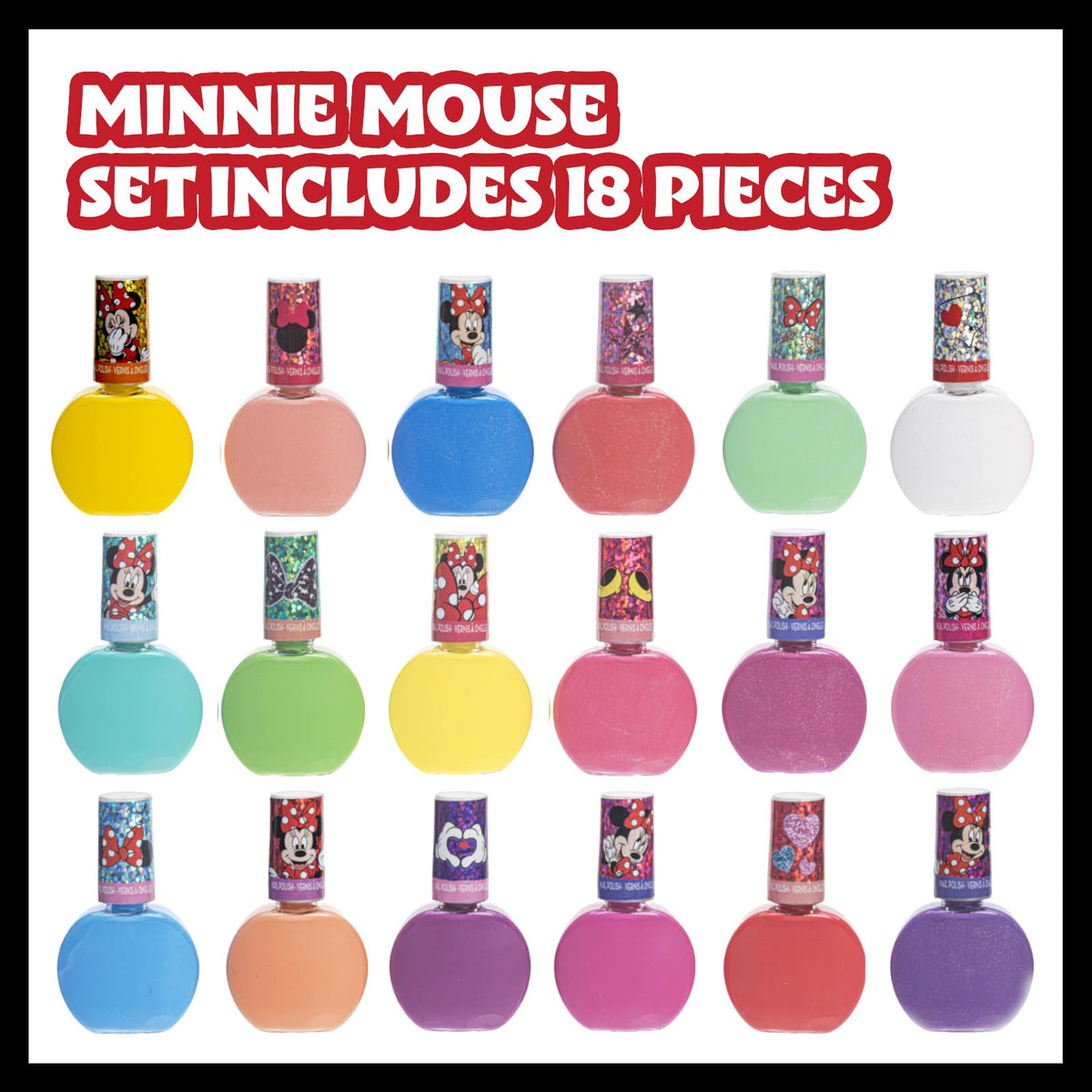 Townley Girl open bottles laid out displaying glitter and opaque shades, inspires mixing creativity