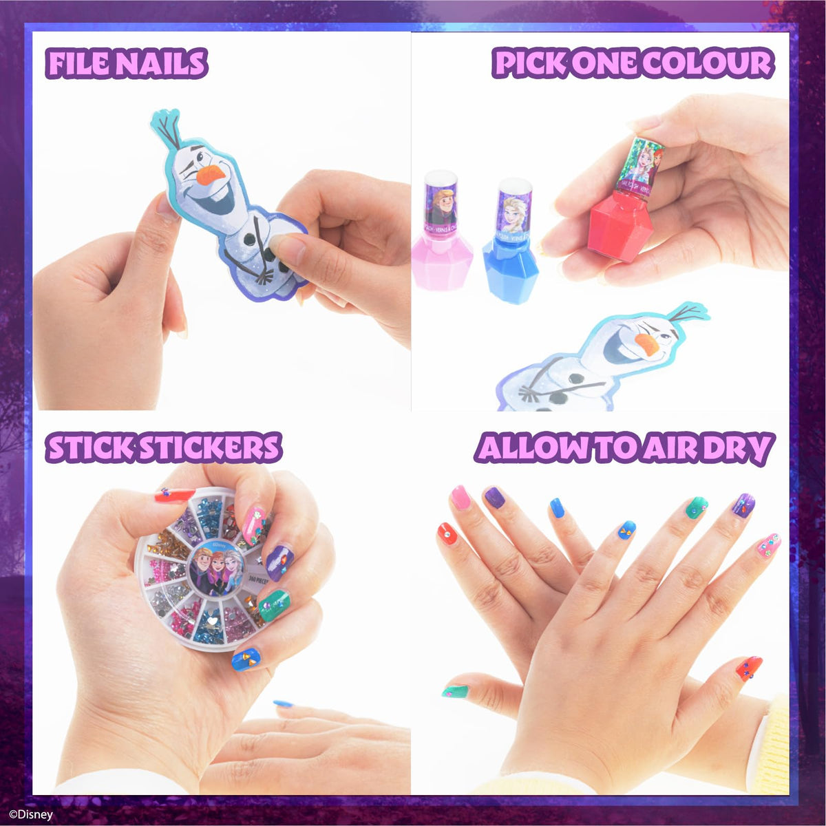 Townley Girl nail gem wheel detail with gems ready to stick for instant decoration