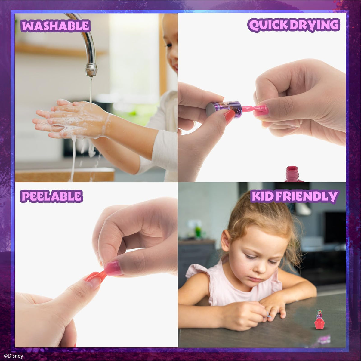 Townley Girl Olaf nail file and child-sized cuticle stick laid out to show safe tools for kids