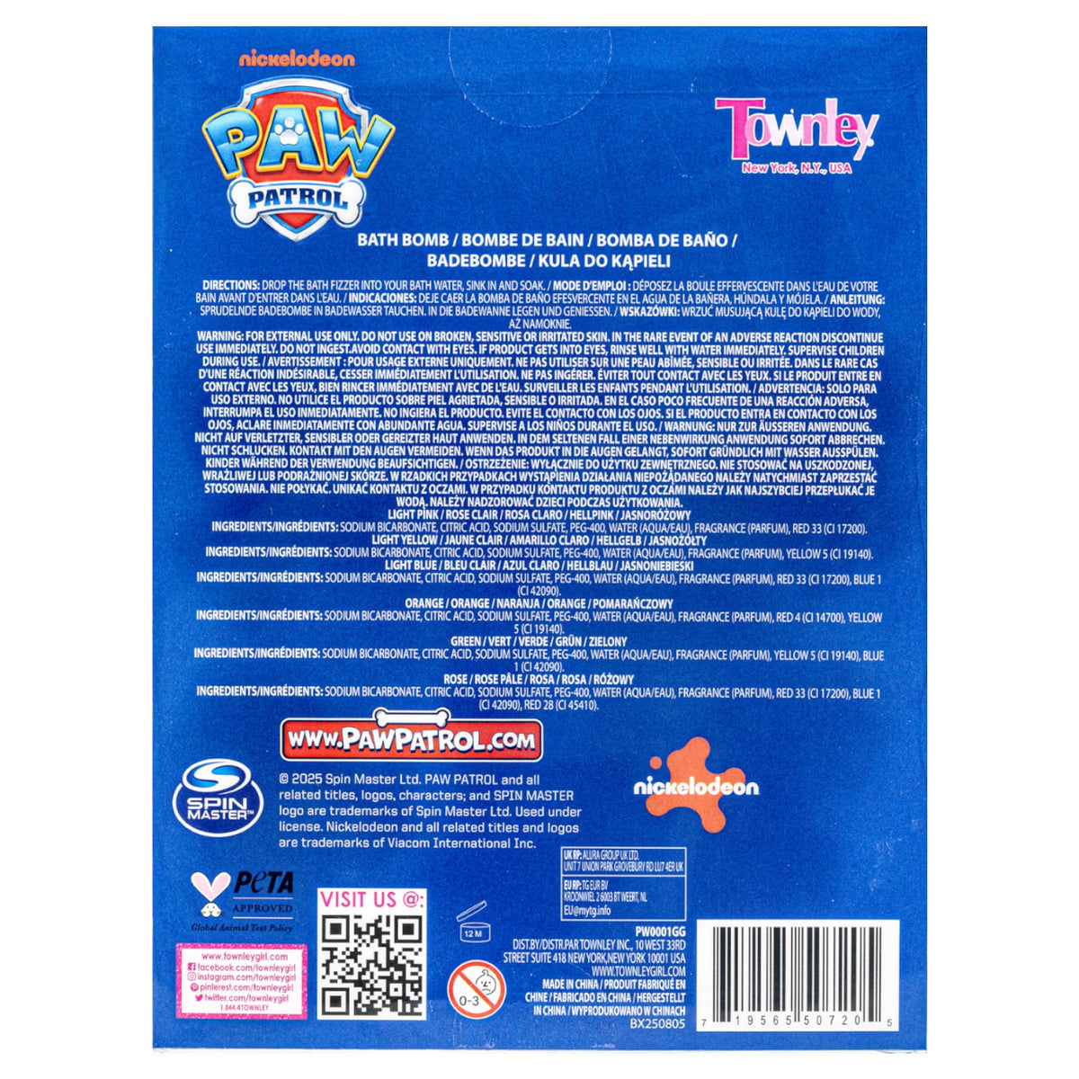 Townley Girl gift-wrapped bath bomb set in a kids’ bathroom lifestyle scene