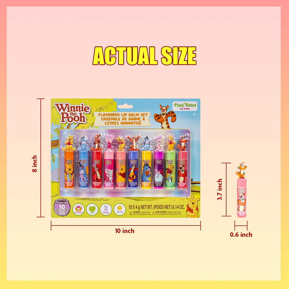 Townley Girl single tube detail showing flavor label and kid-safe design