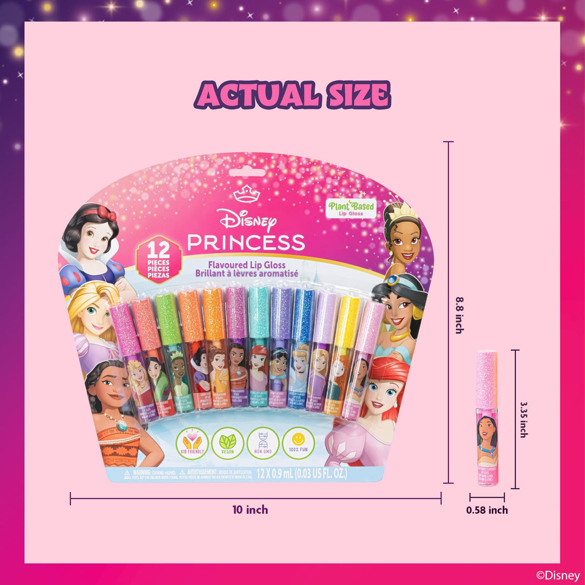 Townley Girl tubes in a child's hand showing compact size and easy handling