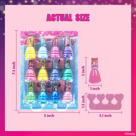Townley Girl size comparison with adult hand illustrating small bottles for kids