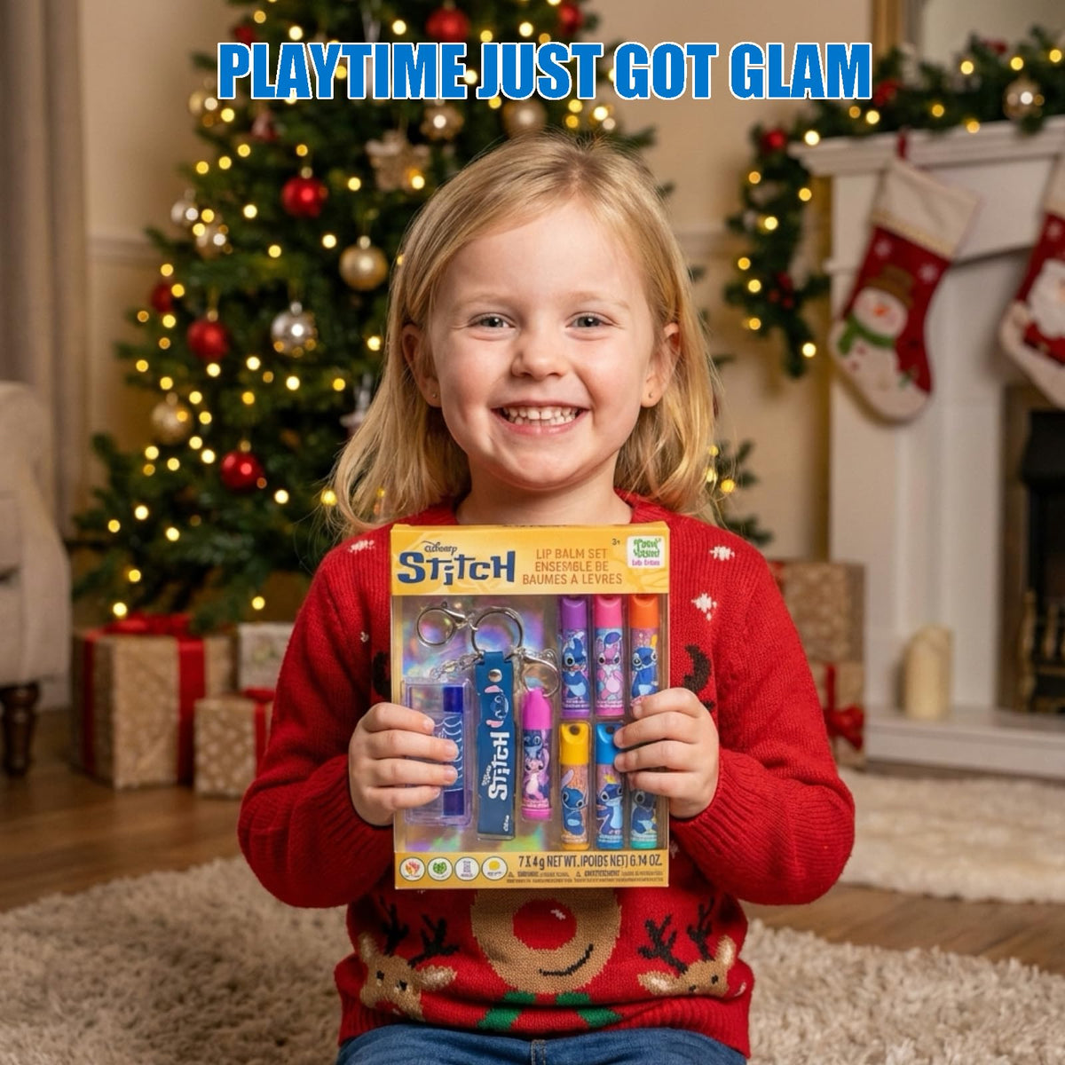 Townley Girl children playing with lip balm encouraging imaginative dress-up play