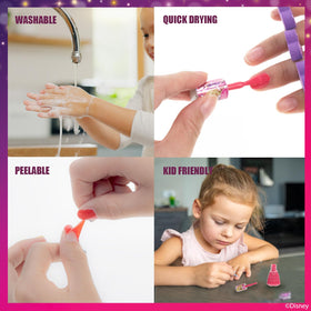 Townley Girl toe separators and nail file pictured for tidy pedicure prep and easy use