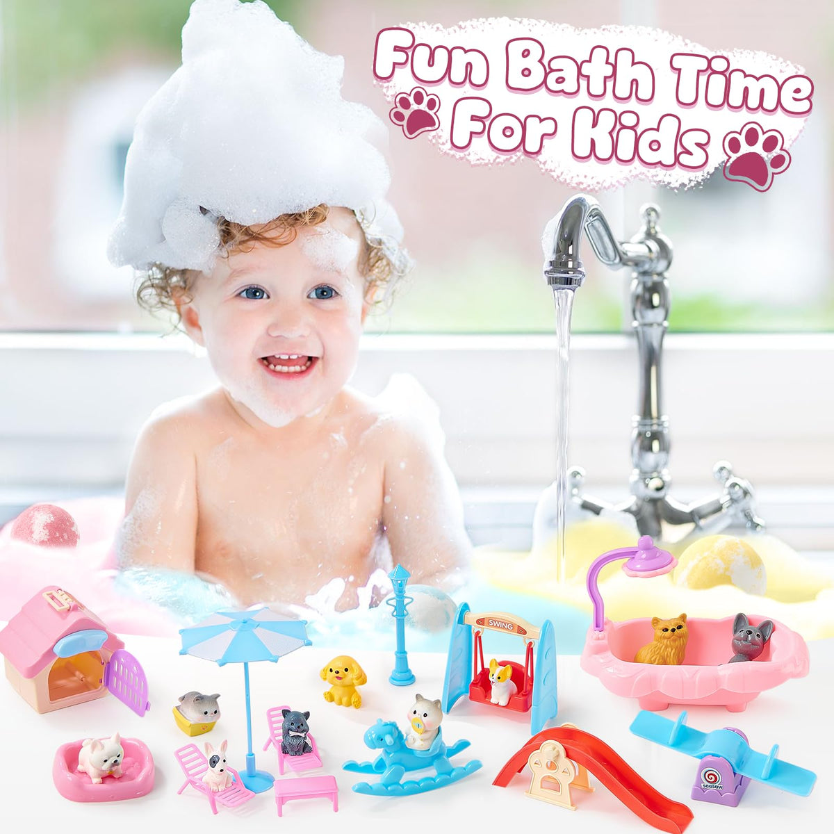 Toylink accessory details with mini cage and swing extending pretend-play
