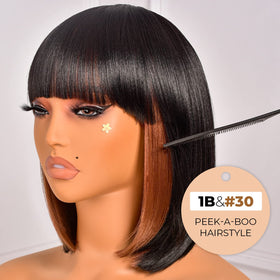 ToyoTress back cut image revealing clean blunt hem and natural movement
