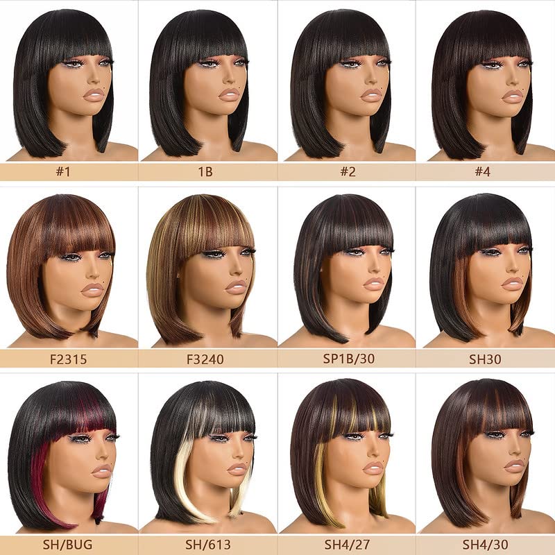 ToyoTress wig held in hand to show 12 inch scale and lightweight comfort