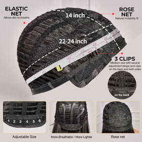ToyoTress wig worn in lifestyle scene for everyday polished appearance