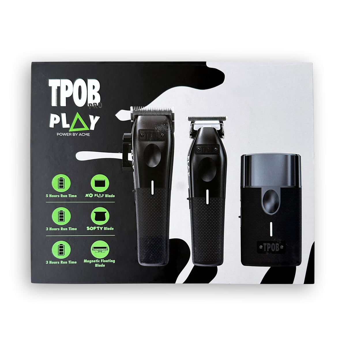 TPOB kit with six guide combs displayed, versatile length options