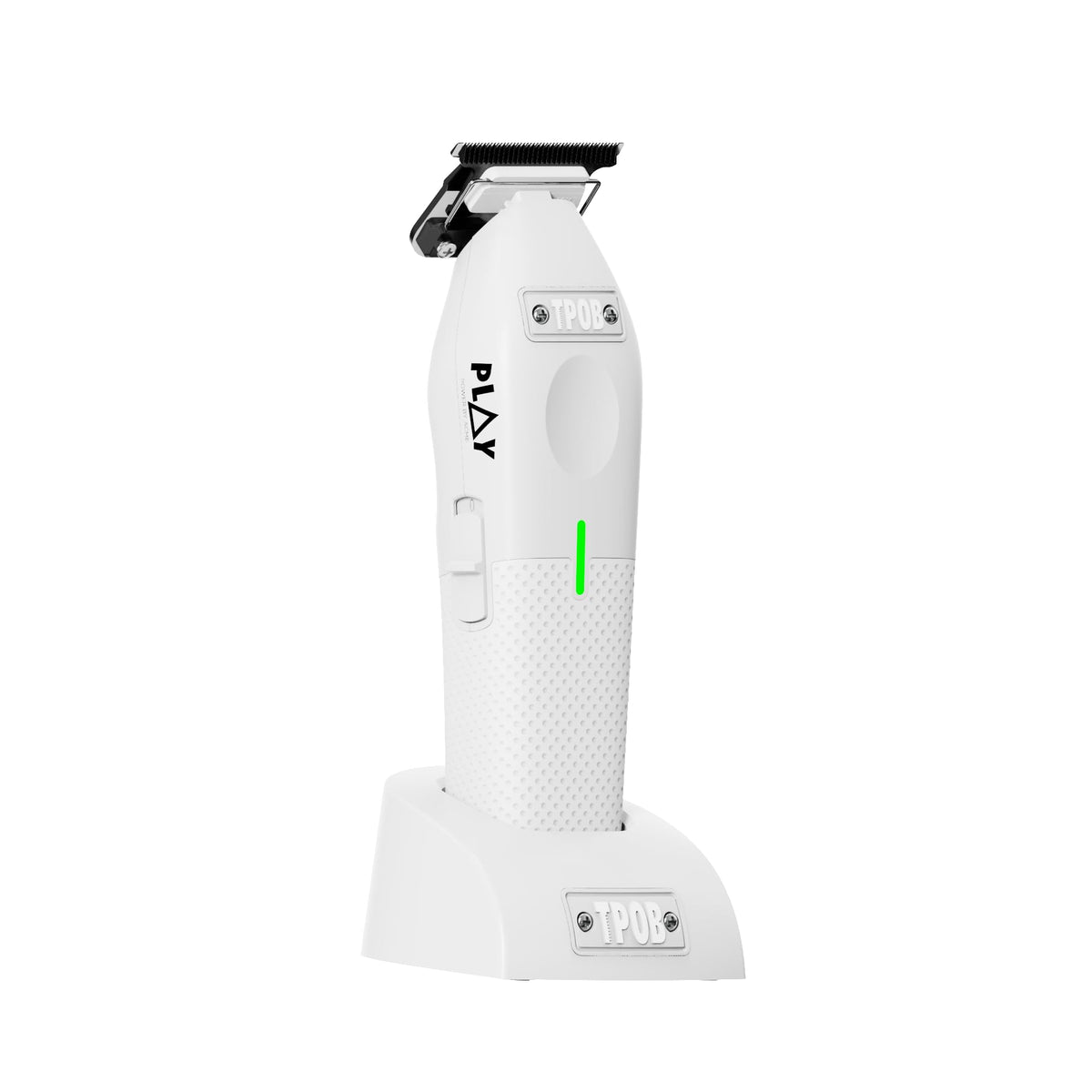 TPOB Mini Play on barber station showing professional portability and style