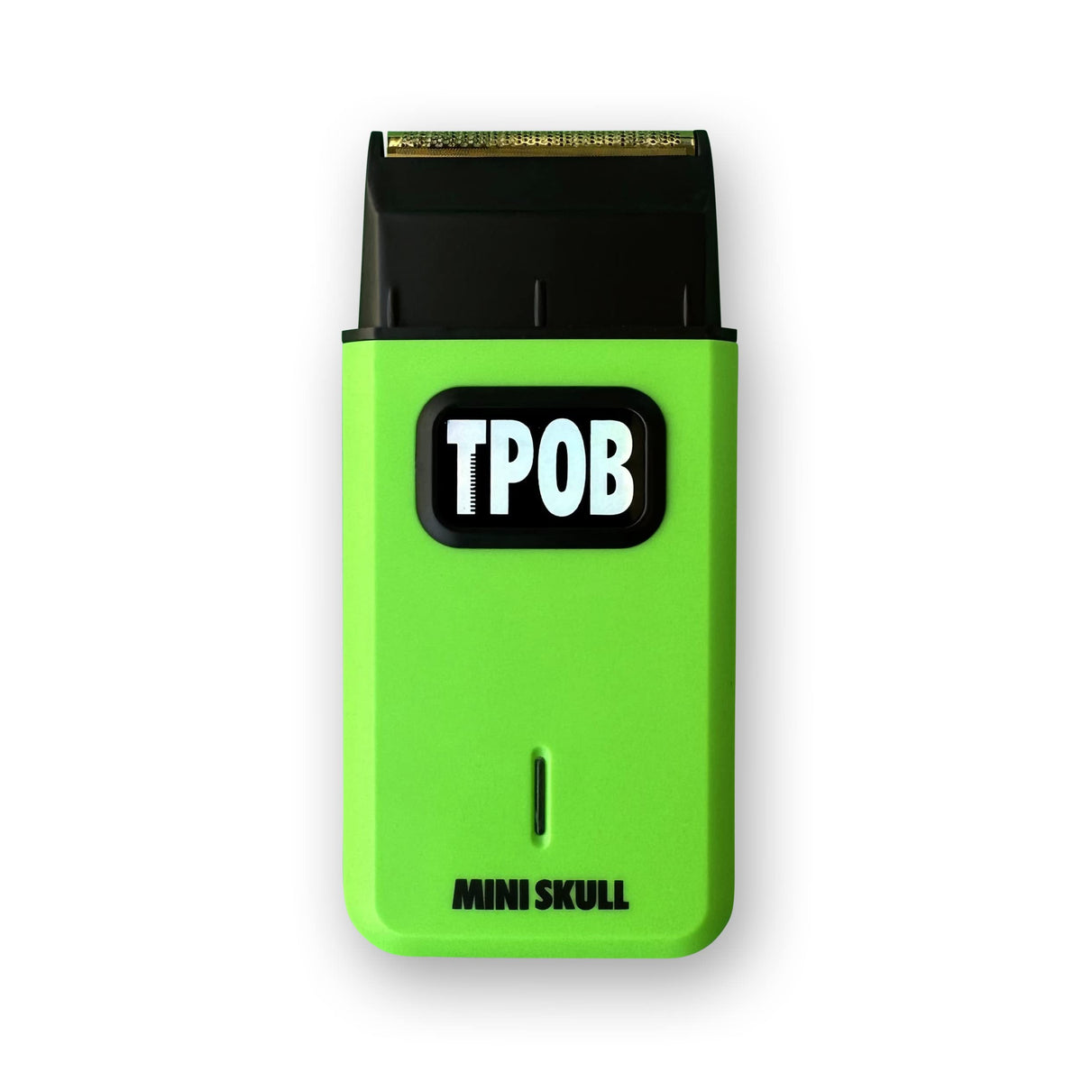 TPOB front view showing compact shaver and pocket-ready benefit