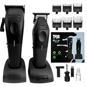 TPOB Play clipper front view showing ergonomic rubber grips for stable handling