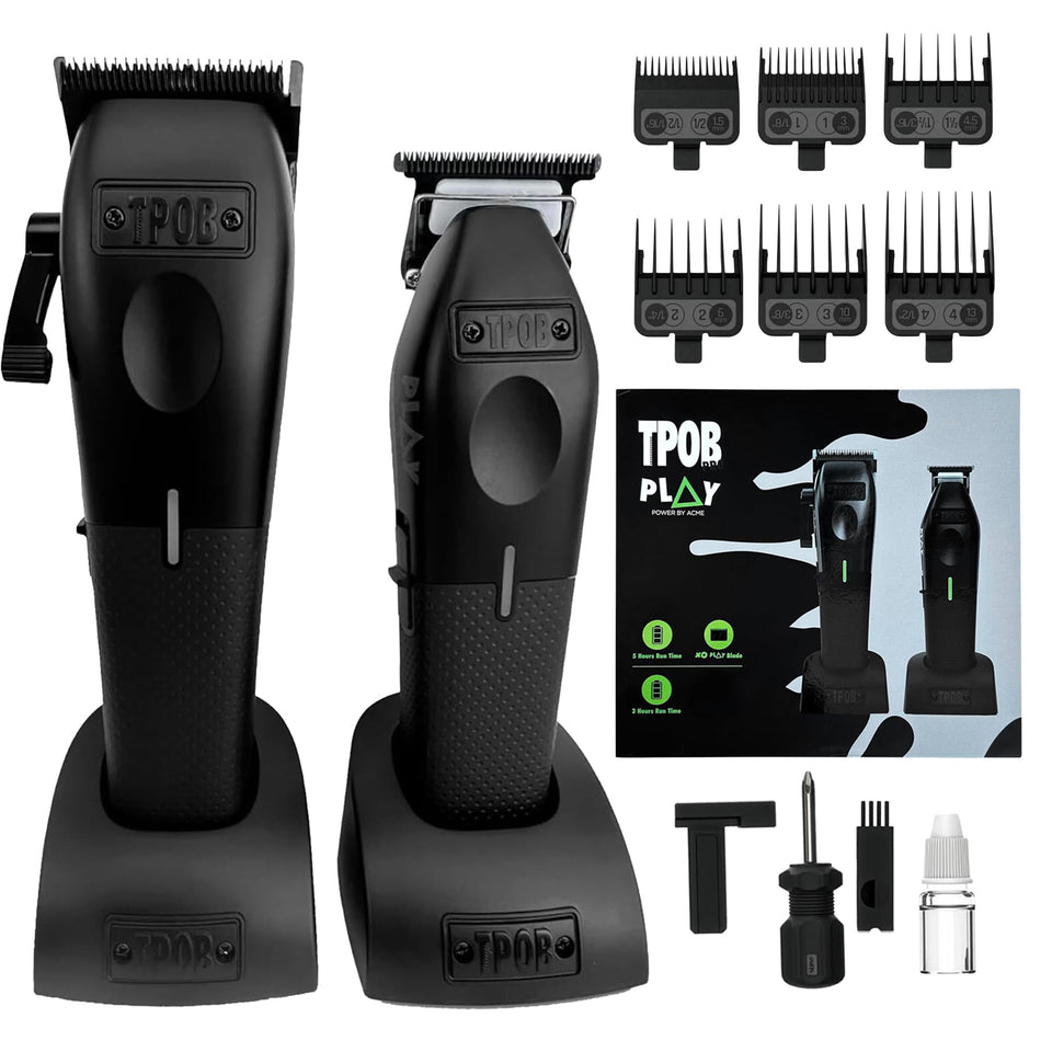 TPOB Play clipper front view showing ergonomic rubber grips for stable handling