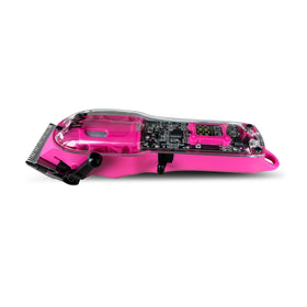 TPOB open matte pink case with clipper and guards neatly stored