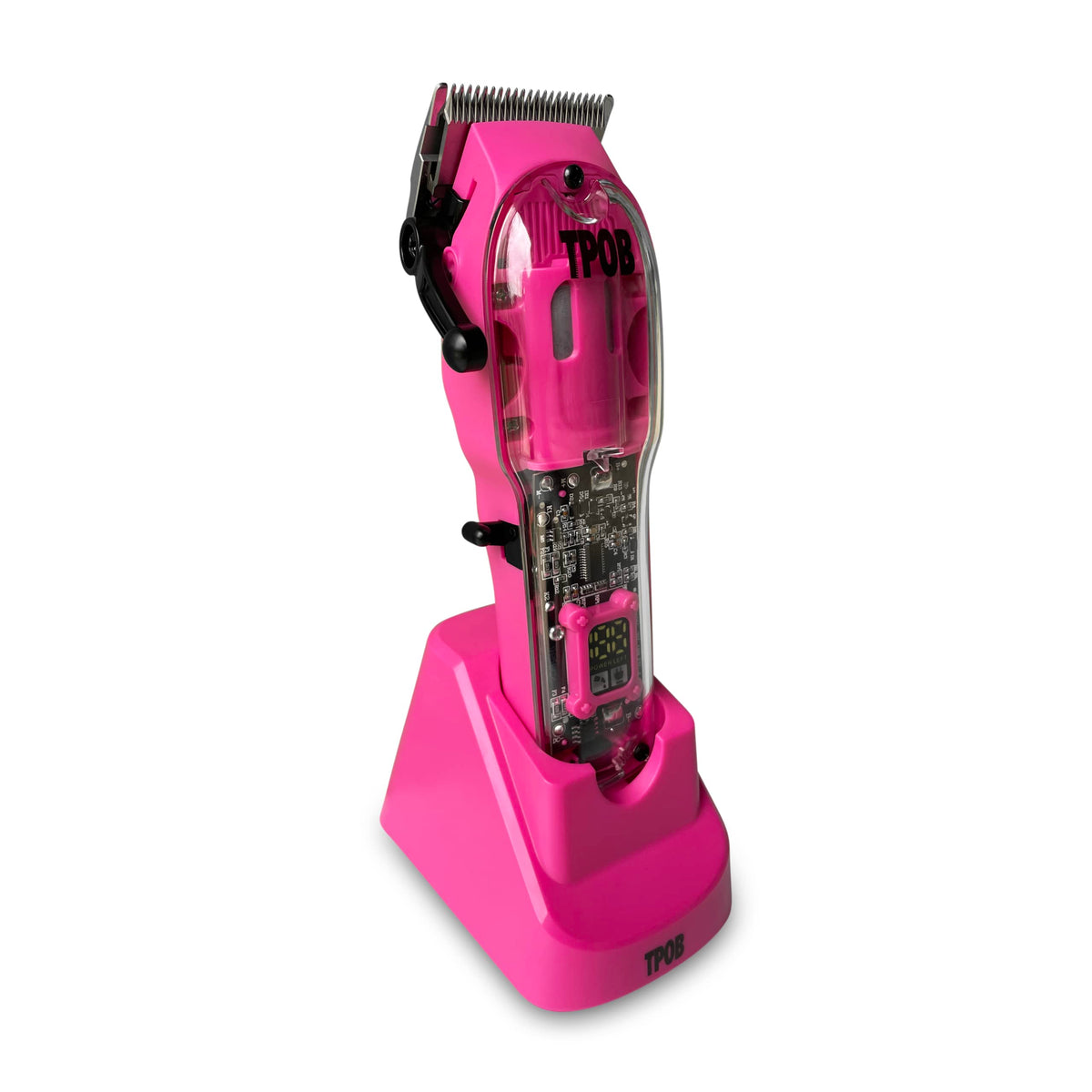TPOB clipper in hand for scale showing compact ergonomic design