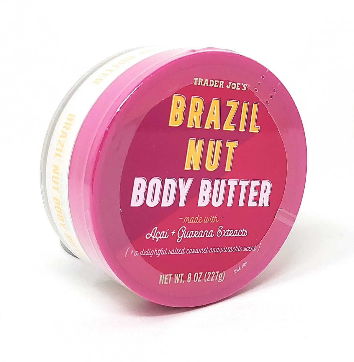 Trader Joe's front jar view showing label and 8 oz size, highlighting nourishing formula