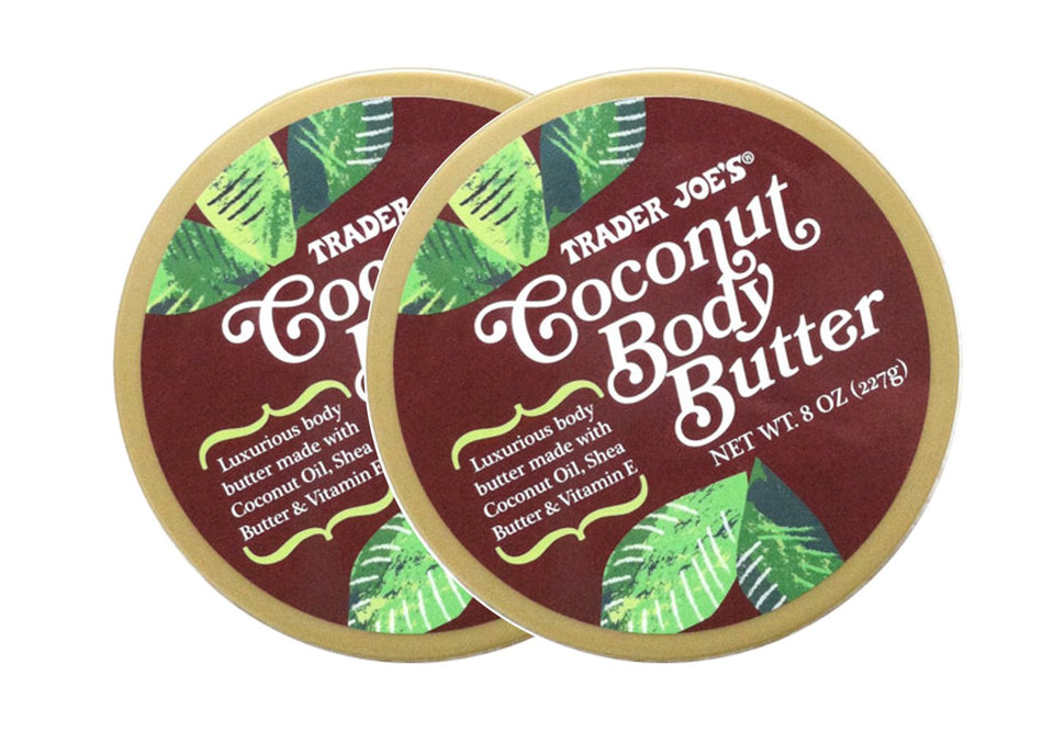 Trader Joe's front packaging showing two 8 oz tubs and product name, clear value