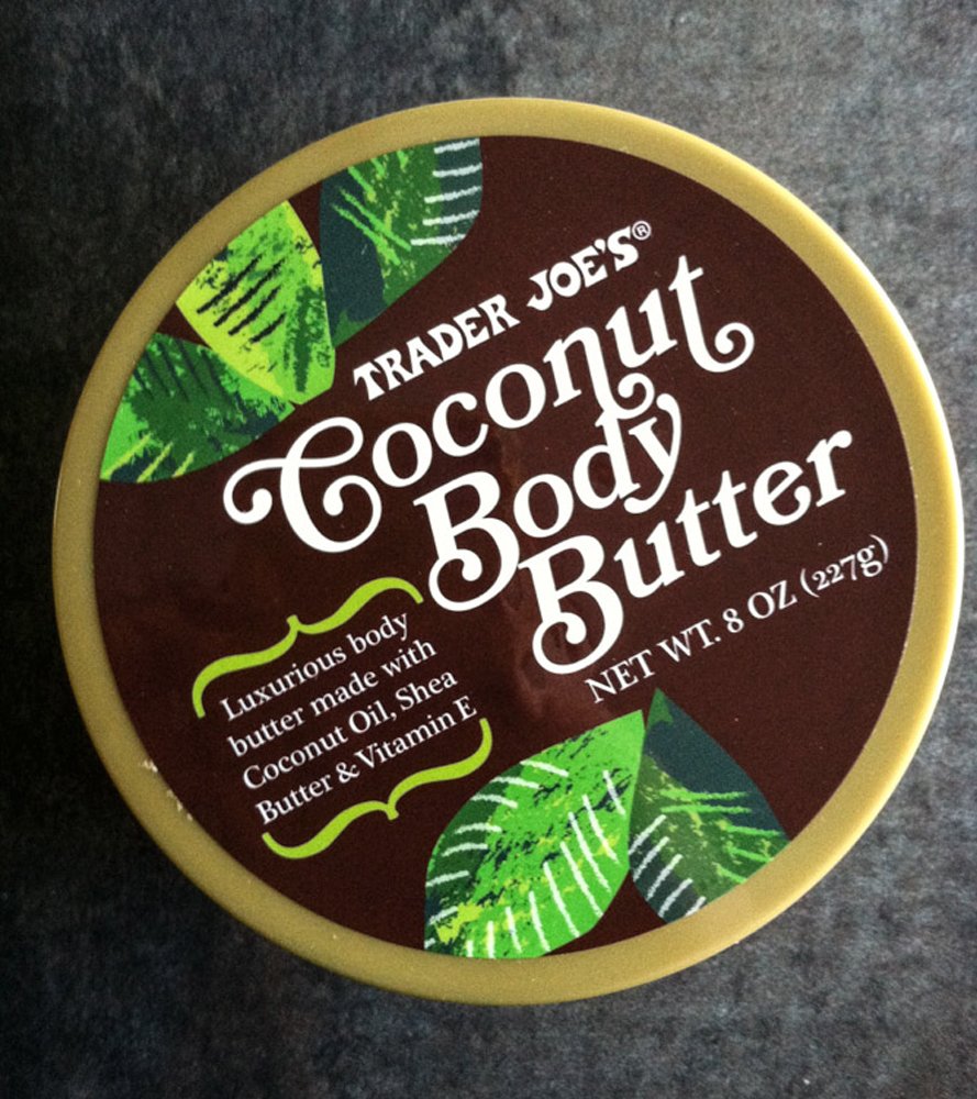 Trader Joe's being applied to hands demonstrating smooth hydration benefit