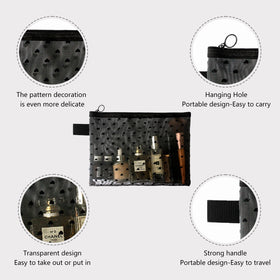 TRAKWAN large pouch with toiletries demonstrating organized packing